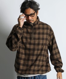 The DUFFER of ST.GEORGE（ザダファーオブセントジョージ）の「STAND COLLAR PO CHECK SHIRTS：スタンドカラー プルオーバーシャツ シャツアウター（シャツ/ブラウス）」