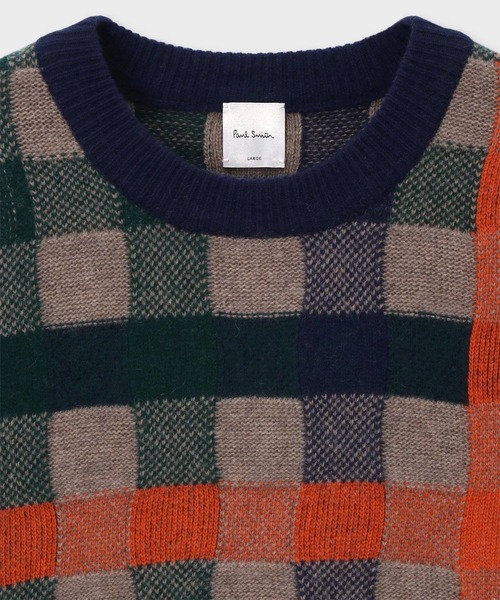 Paul Smith(ポールスミス)の「ビンテージファンシーチェック クルーネックニット / 253409 566Z(ニット/セーター・メンズ・ベージュ・MEDIUM/LARGE/X-LARGE)」の6枚目の写真