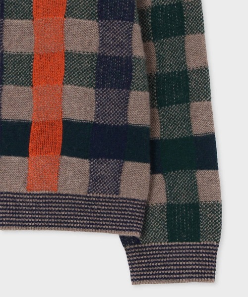 Paul Smith(ポールスミス)の「ビンテージファンシーチェック クルーネックニット / 253409 566Z(ニット/セーター・メンズ・ベージュ・MEDIUM/LARGE/X-LARGE)」の7枚目の写真