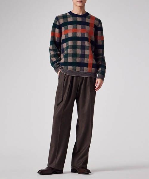 Paul Smith(ポールスミス)の「ビンテージファンシーチェック クルーネックニット / 253409 566Z(ニット/セーター・メンズ・ベージュ・MEDIUM/LARGE/X-LARGE)」の2枚目の写真