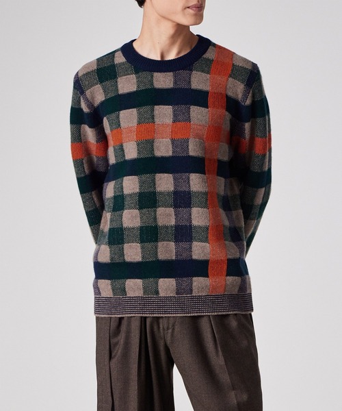 Paul Smith(ポールスミス)の「ビンテージファンシーチェック クルーネックニット / 253409 566Z(ニット/セーター・メンズ・ベージュ・MEDIUM/LARGE/X-LARGE)」の3枚目の写真