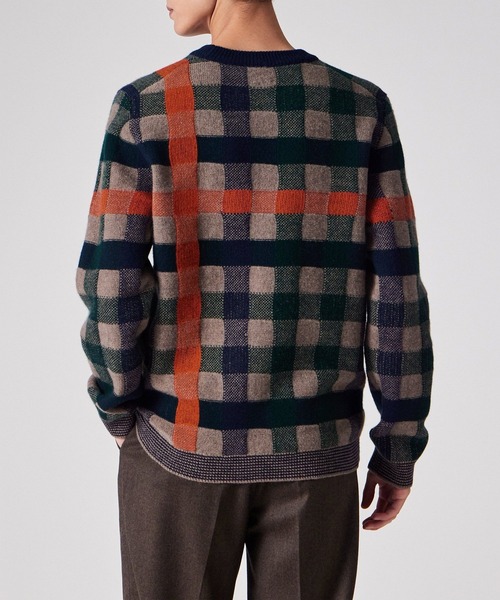 Paul Smith(ポールスミス)の「ビンテージファンシーチェック クルーネックニット / 253409 566Z(ニット/セーター・メンズ・ベージュ・MEDIUM/LARGE/X-LARGE)」の4枚目の写真