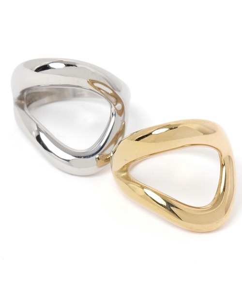 niko and...(ニコアンド)の「ステンレスニュアンスリング(リング・レディース・イエロー/グレー・0)」の6枚目の写真