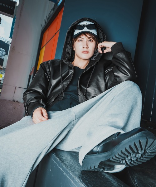 improves（インプローブス）の「PUレザー フードブルゾン（パーカー・メンズ・ブラック・X-LARGE/LARGE/MEDIUM/SMALL）」の7枚目の写真