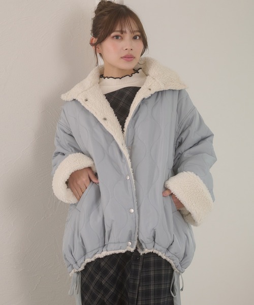セール】2way reversible quilting boa jacket / 2WAYリバーシブル
