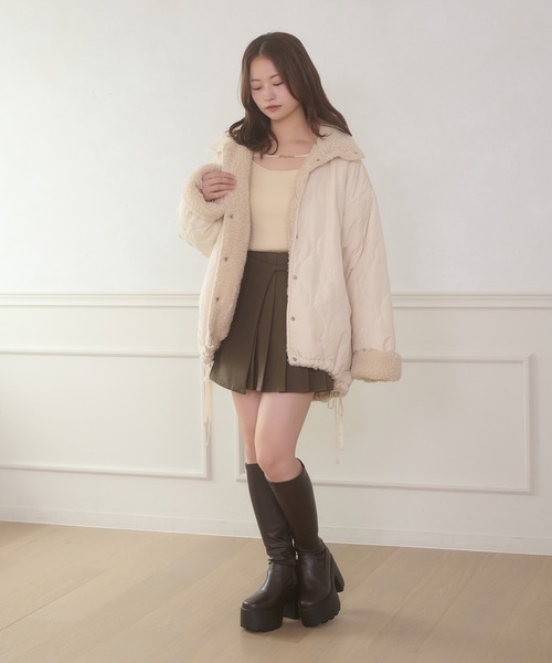 セール】2way reversible quilting boa jacket / 2WAYリバーシブル