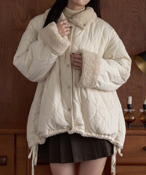 Ambre Neige（アンブルネージュ）の「2way reversible quilting boa