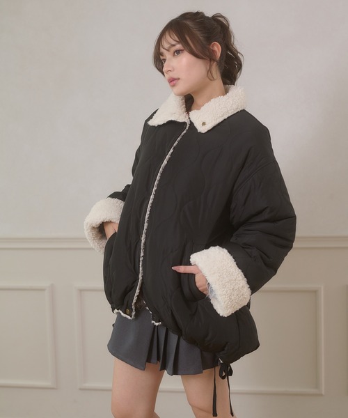 2way reversible quilting boa jacket / 2WAYリバーシブルキルティング