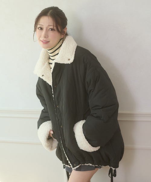 2way reversible quilting boa jacket / 2WAYリバーシブルキルティング