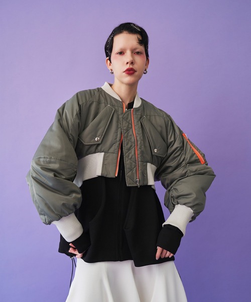 VOLUME SLEEVE SHORT MA-1（MA-1）｜OMMO（オーエムエムオー）の