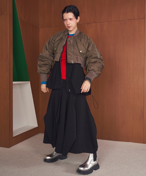 VOLUME SLEEVE SHORT MA-1（MA-1）｜OMMO（オーエムエムオー）の