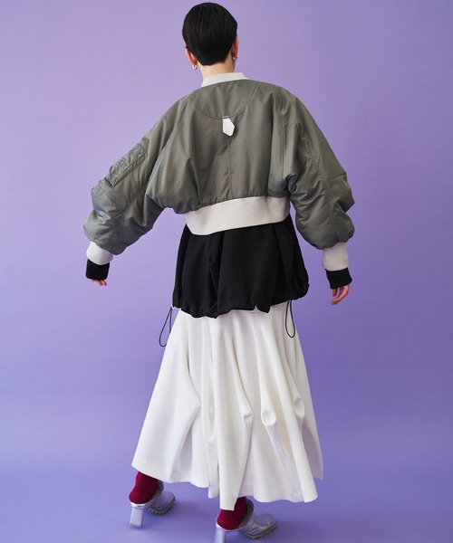 VOLUME SLEEVE SHORT MA-1（MA-1）｜OMMO（オーエムエムオー）の