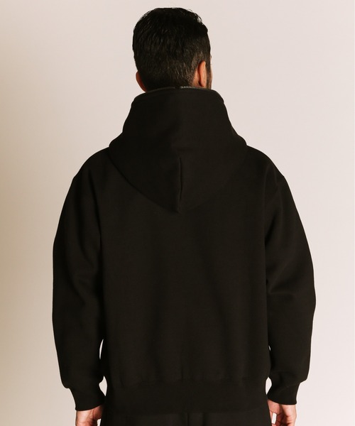 schott（ショット）の「Schott/ショット/B.S  ZIP HOODED SWEAT/ブラックシープ フルジップ スウェット パーカー（パーカー・メンズ・チャコールグレー/ホワイト・M/L/XL）」の4枚目の写真