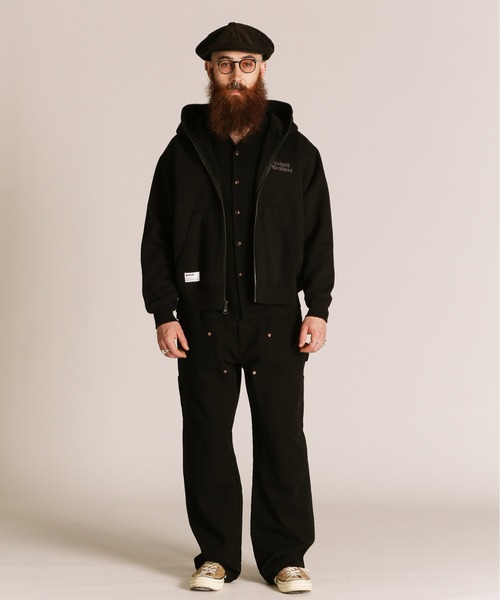 schott（ショット）の「Schott/ショット/B.S  ZIP HOODED SWEAT/ブラックシープ フルジップ スウェット パーカー（パーカー・メンズ・チャコールグレー/ホワイト・M/L/XL）」の11枚目の写真