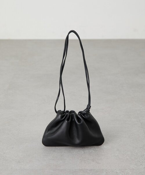 BEARDSLEY（ビアズリー）の「《NOTHING WRITTEN》レザーミニ巾着バッグ（ハンドバッグ・レディース・ブラック・FREE）」の2枚目の写真