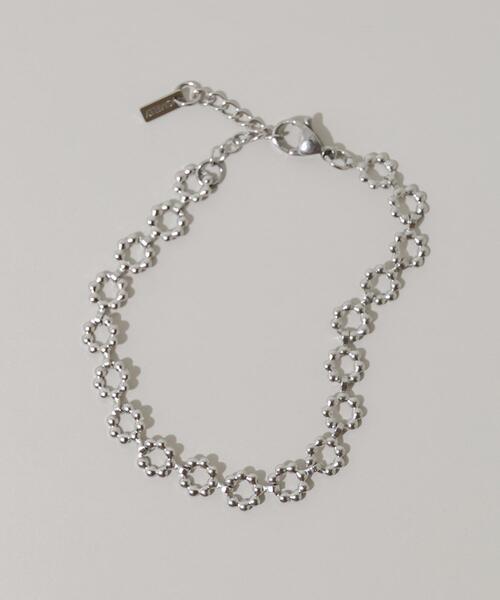 フラワーチェーンブレスレット K18フラワーチェーンブレスレット