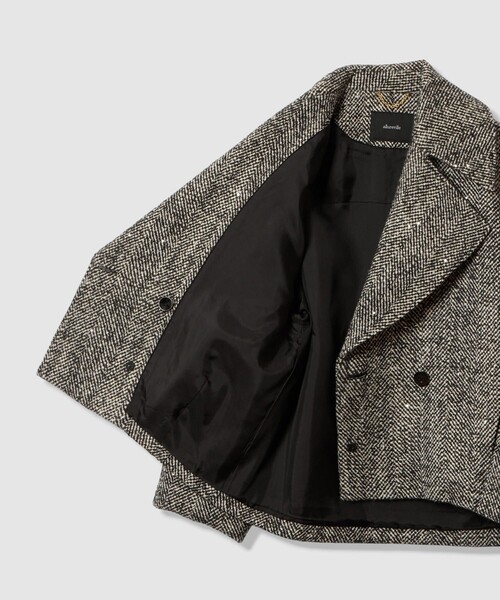 allureville（アルアバイル）の「BONOTTOスパンコールショートコート（ピーコート・レディース・ブラック系その他・2）」の10枚目の写真