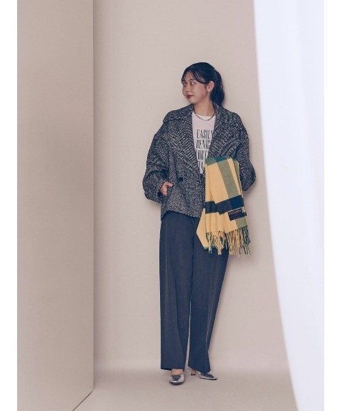 Favclo by ma凛　コラボ　ショートダッフルショートコート　グレー favclo ダッフルショートコート Favclo×by ma凛 コラボ商品 ショート