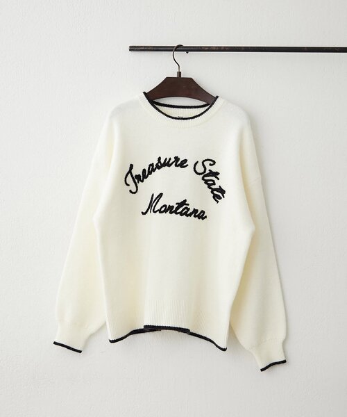 NAO】コード刺繍ロゴプルオ-バー（ニット/セーター）｜NAO（ナオ）の