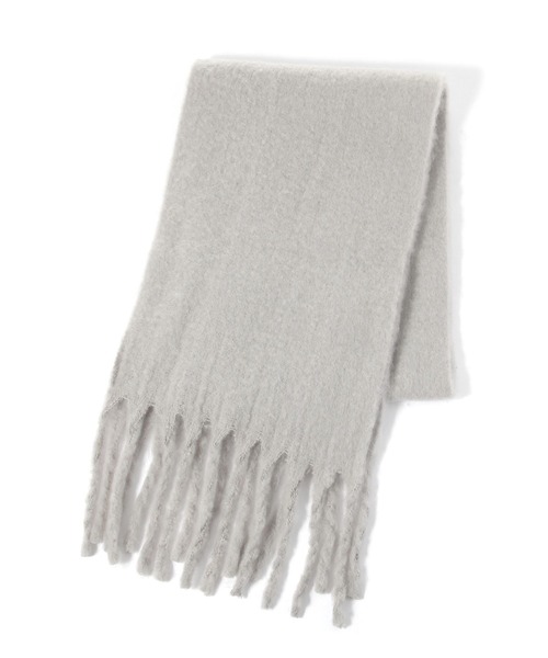 GLOBAL WORK(グローバルワーク)の「静電軽減フリンジストール/600037(マフラー・レディース・グレー/オフホワイト/ライトブルー/レッド/ベージュ・FREE)」の2枚目の写真