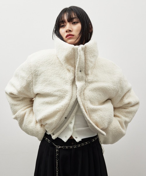 HANNE（アン）の「リバーシブルパディングショートコート（ダウンジャケット/コート・レディース・ブラック/グレー・FREE）」の12枚目の写真