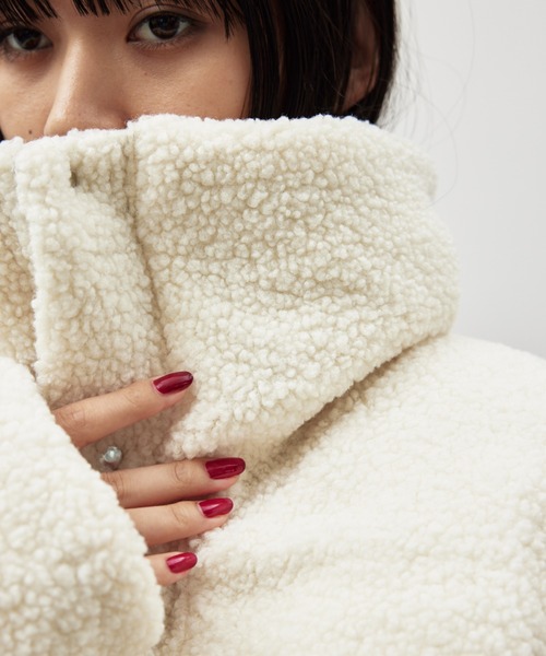 HANNE（アン）の「リバーシブルパディングショートコート（ダウンジャケット/コート・レディース・ブラック/グレー・FREE）」の20枚目の写真