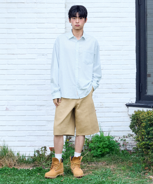 F.ILLUMINATE(フィルミネイト)の「シアサーカーストライプシャツ-ネイビー(シャツ/ブラウス・レディース・その他・SMALL/MEDIUM/LARGE)」の6枚目の写真