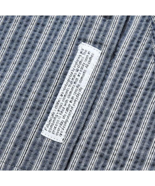 F.ILLUMINATE(フィルミネイト)の「シアサーカーストライプシャツ-ネイビー(シャツ/ブラウス・レディース・その他・SMALL/MEDIUM/LARGE)」の12枚目の写真