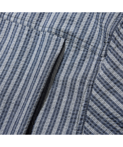 F.ILLUMINATE(フィルミネイト)の「シアサーカーストライプシャツ-ネイビー(シャツ/ブラウス・レディース・その他・SMALL/MEDIUM/LARGE)」の14枚目の写真