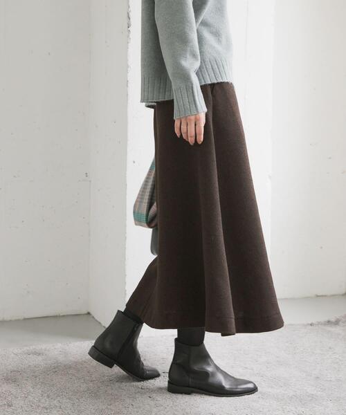 仁村紗和さん着用』『UR TECH』完声/暖フレアスカート（スカート