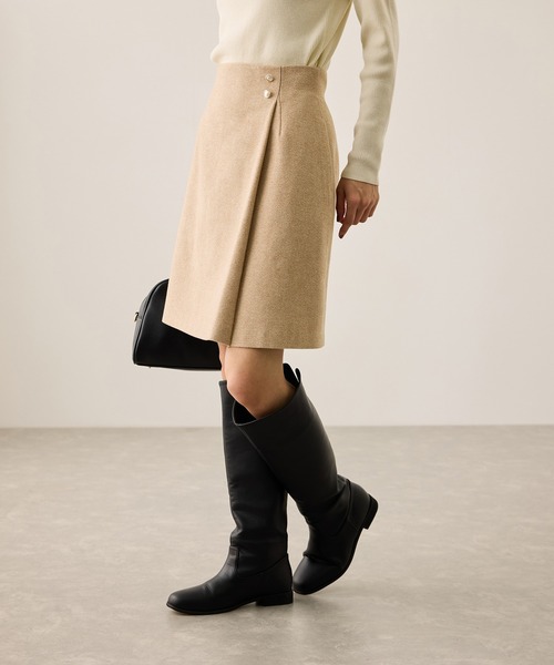 セール】ラメカルゼラップ風金ボタンミニスカート（スカート）｜ROPE