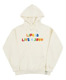 [UNISEX]レインボーライフスマイルロゴフードティー_クリーム