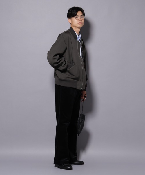 NANO universe（ナノユニバース）の「トリプルクロスMA-1（MA-1・メンズ・ブラック/チャコール・L/M）」の8枚目の写真