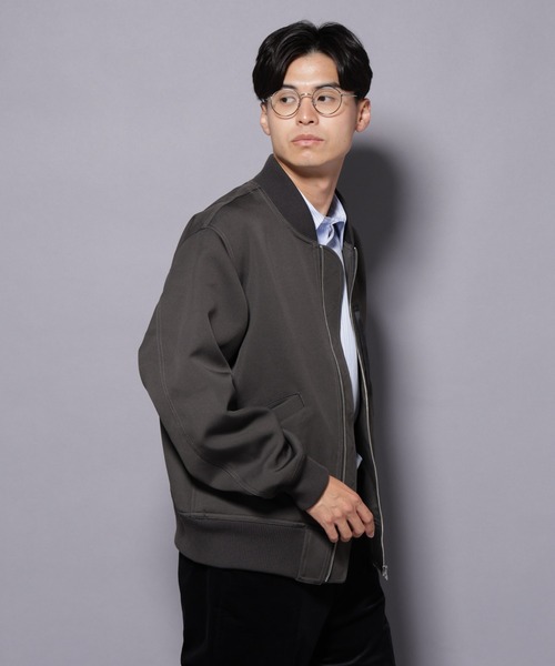 NANO universe（ナノユニバース）の「トリプルクロスMA-1（MA-1・メンズ・ブラック/チャコール・L/M）」の4枚目の写真