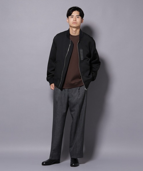 NANO universe（ナノユニバース）の「トリプルクロスMA-1（MA-1・メンズ・ブラック/チャコール・L/M）」の14枚目の写真