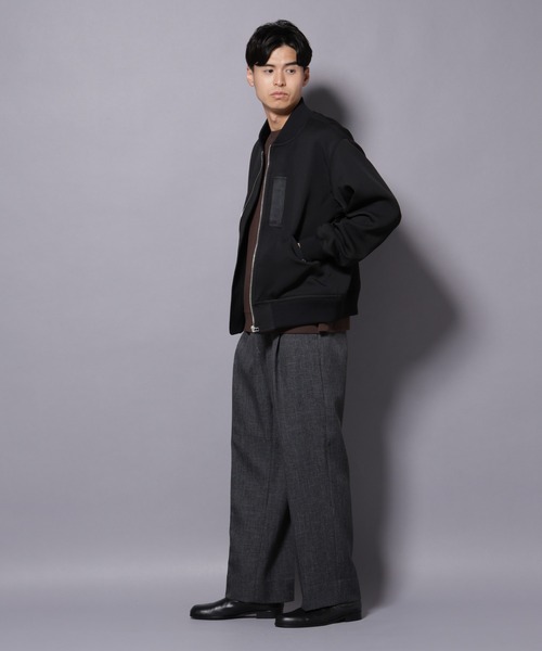 NANO universe（ナノユニバース）の「トリプルクロスMA-1（MA-1・メンズ・ブラック/チャコール・L/M）」の15枚目の写真