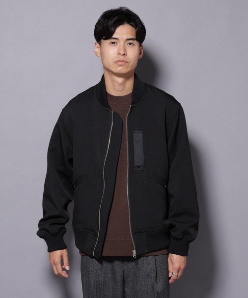 NANO universe（ナノユニバース）の「トリプルクロスMA-1（MA-1・メンズ・ブラック/チャコール・L/M）」の10枚目の写真