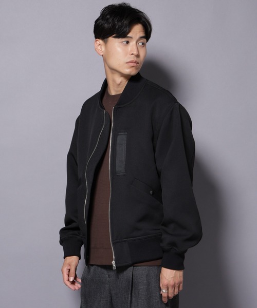 NANO universe（ナノユニバース）の「トリプルクロスMA-1（MA-1・メンズ・ブラック/チャコール・L/M）」の11枚目の写真