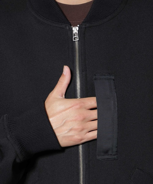 NANO universe（ナノユニバース）の「トリプルクロスMA-1（MA-1・メンズ・ブラック/チャコール・L/M）」の20枚目の写真