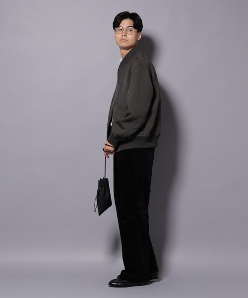 NANO universe（ナノユニバース）の「トリプルクロスMA-1（MA-1・メンズ・ブラック/チャコール・L/M）」の7枚目の写真