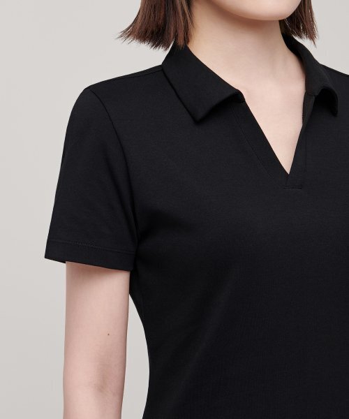 MUSINSA STANDARD WOMAN(ムシンサスタンダードウーマン)の「レディーススリットネックタートルネックワンピース【ブラック】(ワンピース・レディース・その他・X-SMALL/SMALL/MEDIUM/LARGE)」の5枚目の写真