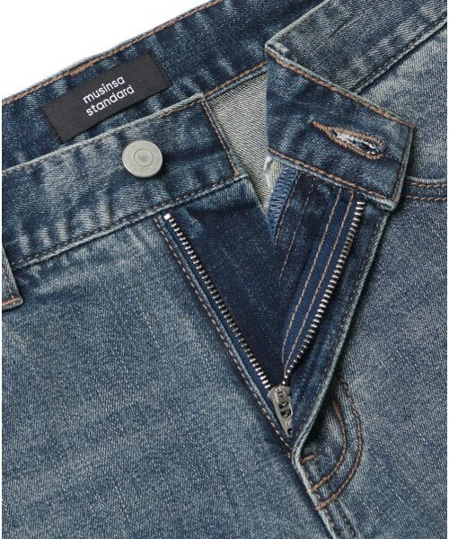 MUSINSA STANDARD（ムシンサスタンダード）の「スラッシュスリムクロップドデニムパンツ[ライトインディゴ]（デニムパンツ・メンズ・その他・26/27/28/29/36/34/32/30/31/33/40/38/42）」の3枚目の写真