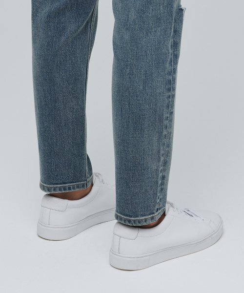 MUSINSA STANDARD（ムシンサスタンダード）の「スラッシュスリムクロップドデニムパンツ[ライトインディゴ]（デニムパンツ・メンズ・その他・26/27/28/29/36/34/32/30/31/33/40/38/42）」の7枚目の写真