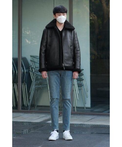 MUSINSA STANDARD（ムシンサスタンダード）の「スラッシュスリムクロップドデニムパンツ[ライトインディゴ]（デニムパンツ・メンズ・その他・26/27/28/29/36/34/32/30/31/33/40/38/42）」の11枚目の写真