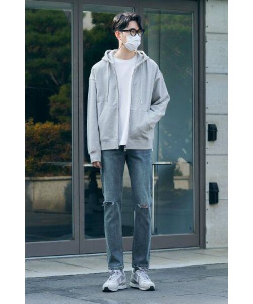 MUSINSA STANDARD（ムシンサスタンダード）の「スラッシュスリムクロップドデニムパンツ[ライトインディゴ]（デニムパンツ・メンズ・その他・26/27/28/29/36/34/32/30/31/33/40/38/42）」の13枚目の写真