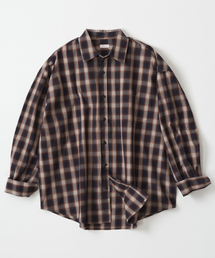 TAKEASY（テイクイージー）の「ジャイアントフィットオンブレチェックシャツ（ヴィンテージネイビー）（シャツ/ブラウス）」