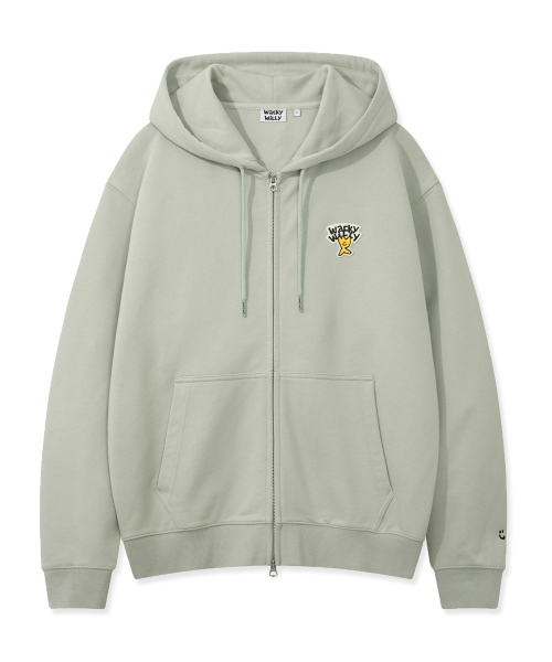 Wacky WiLLy(ワッキーウィリー)の「ベーシックロゴフードジップアップグリーン(パーカー・レディース・その他・X-LARGE/X-SMALL/SMALL/MEDIUM/LARGE)」の1枚目の写真