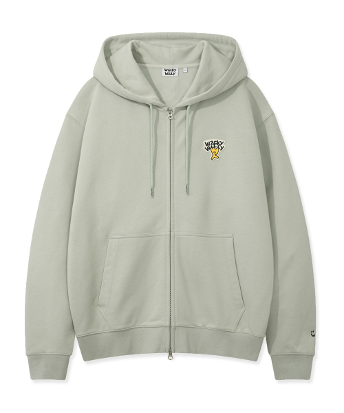 Wacky WiLLy(ワッキーウィリー)の「ベーシックロゴフードジップアップグリーン(パーカー・レディース・その他・X-LARGE/X-SMALL/SMALL/MEDIUM/LARGE)」の2枚目の写真