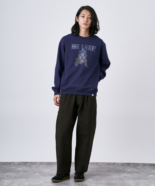 B.C STOCK（ベーセーストック）の「《追加》NEW ドッグ＆キャット柄 アソートクルーネックスウェット（スウェット・メンズ・ホワイト/ホワイト系その他/ブラウン/ネイビー/チャコールグレー・MEDIUM/LARGE）」の22枚目の写真