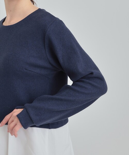 DRESKIP(ドレスキップ)の「【S-LL】気になる腰回りをカバー レイヤード風ドッキングトップス(Tシャツ/カットソー・レディース・ネイビー/ライトオレンジ系/グレー・01/02/03/04)」の21枚目の写真